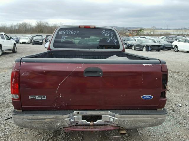 1FTDF17W2VNC98674 - 1997 FORD F150 BURGUNDY photo 6