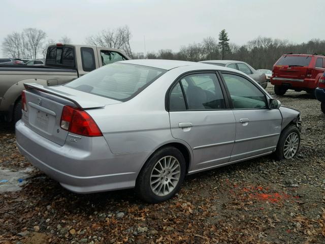 1HGES26725L006728 - 2005 HONDA CIVIC EX SILVER photo 4