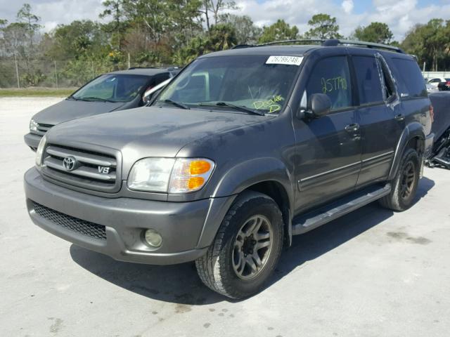 5TDZT38A13S185772 - 2003 TOYOTA SEQUOIA LI GRAY photo 2