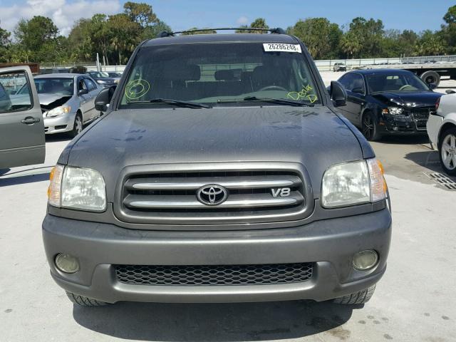 5TDZT38A13S185772 - 2003 TOYOTA SEQUOIA LI GRAY photo 9