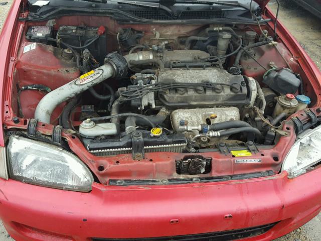 2HGEJ1123SH501926 - 1995 HONDA CIVIC EX RED photo 7