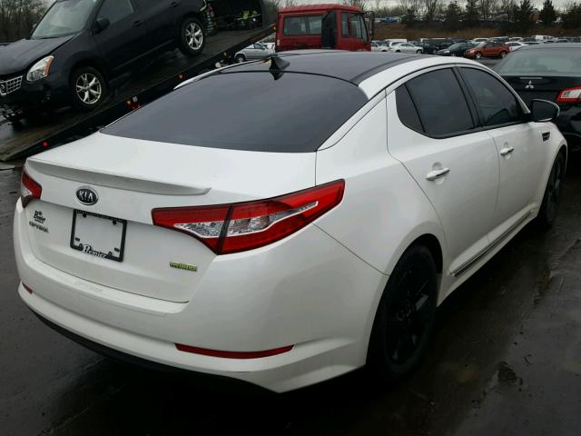 KNAGM4ADXB5002255 - 2011 KIA OPTIMA HYB WHITE photo 4