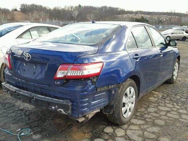 4T1BF3EK9AU538141 - 2010 TOYOTA CAMRY BASE BLUE photo 4