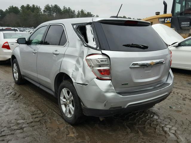 2GNALBEKXG1181485 - 2016 CHEVROLET EQUINOX LS SILVER photo 3