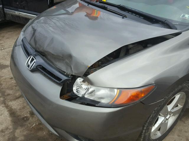 2HGFG11888H540561 - 2008 HONDA CIVIC EX ნაცრისფერი ფოტო 9