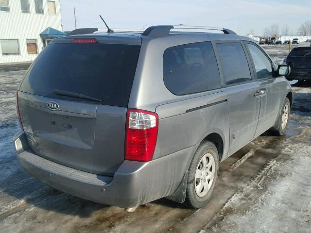 KNDMG4C33A6333267 - 2010 KIA SEDONA LX GRAY photo 4