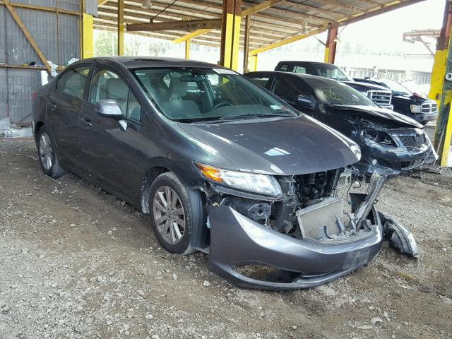 2HGFB2F86CH547580 - 2012 HONDA CIVIC EX GRAY photo 1