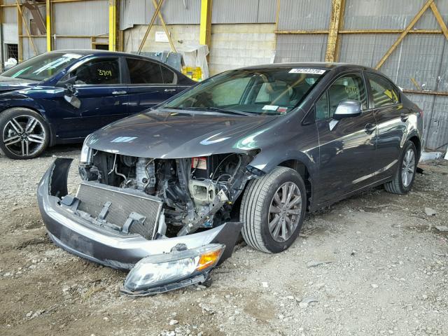 2HGFB2F86CH547580 - 2012 HONDA CIVIC EX GRAY photo 2