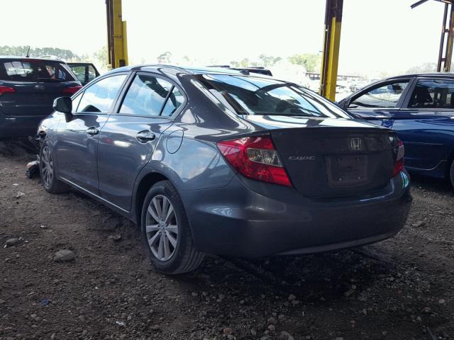 2HGFB2F86CH547580 - 2012 HONDA CIVIC EX GRAY photo 3