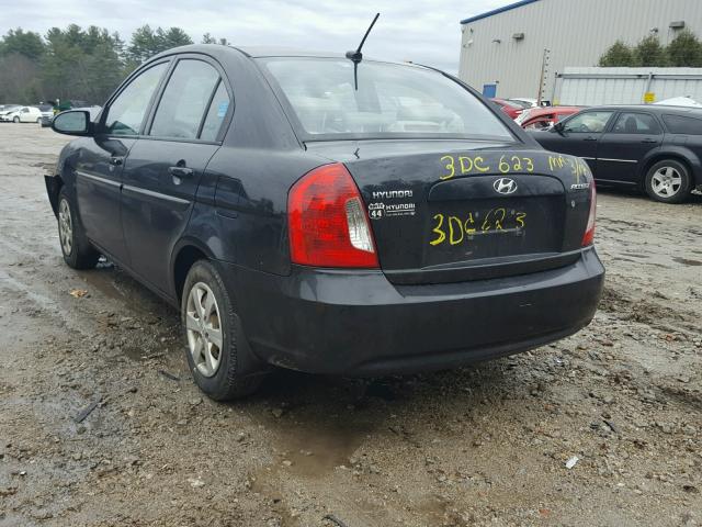 KMHCN46C28U244563 - 2008 HYUNDAI ACCENT GLS BLACK photo 3