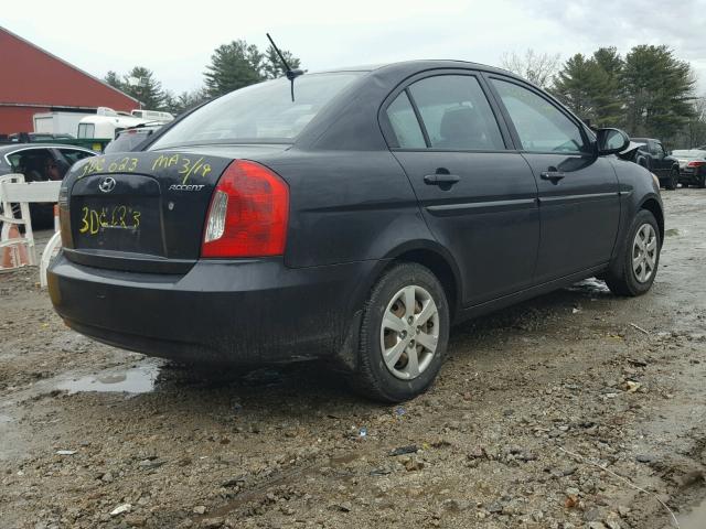 KMHCN46C28U244563 - 2008 HYUNDAI ACCENT GLS BLACK photo 4