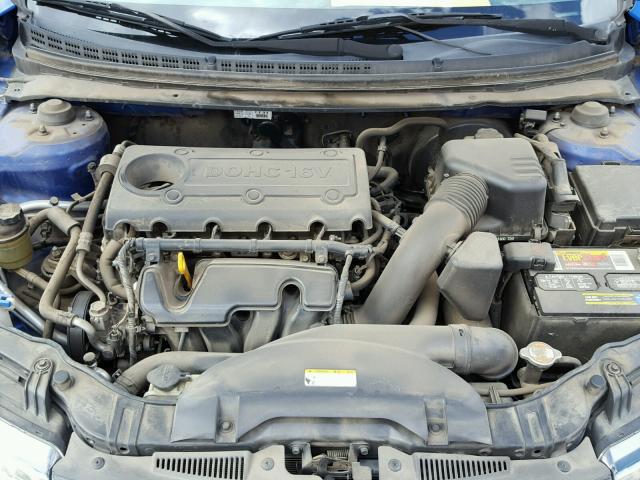 KNAFW6A33A5140128 - 2010 KIA FORTE SX BLUE photo 7