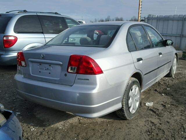 2HGES163X4H921653 - 2004 HONDA CIVIC DX V SILVER photo 4