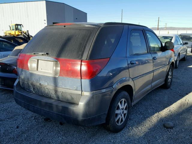 3G5DB03EX2S539232 - 2002 BUICK RENDEZVOUS BLUE photo 4