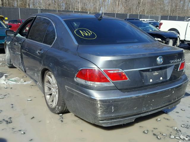 WBAHN03586DD98491 - 2006 BMW 760 LI GRAY photo 3