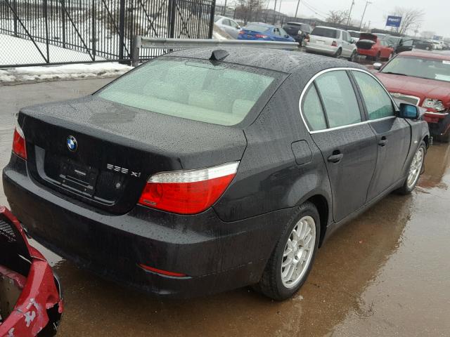 WBANV93518CZ61846 - 2008 BMW 535 XI BLACK photo 4