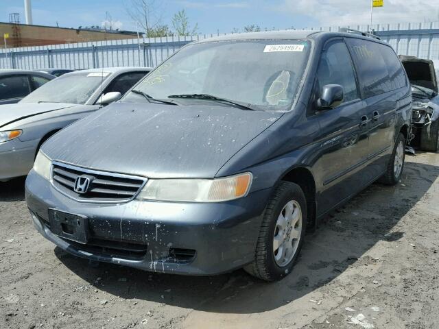 2HKRL186X4H007429 - 2004 HONDA ODYSSEY EX BLUE photo 2