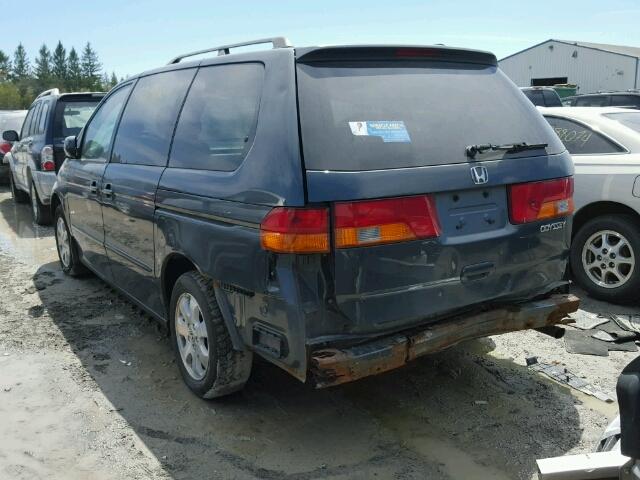 2HKRL186X4H007429 - 2004 HONDA ODYSSEY EX BLUE photo 3