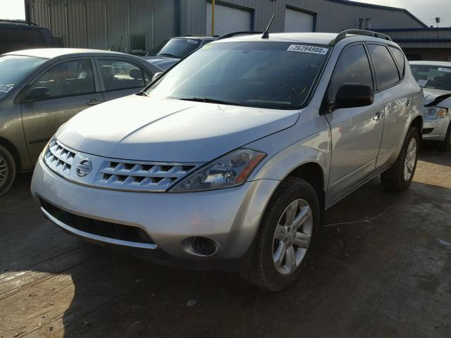 JN8AZ08W06W518980 - 2006 NISSAN MURANO SL SILVER photo 2