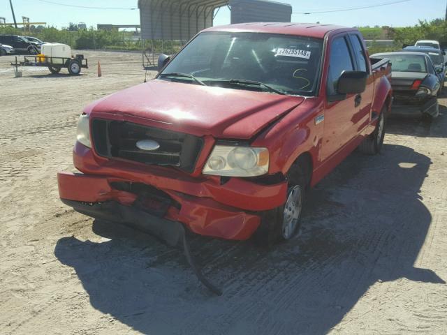 1FTRX02W26KD70531 - 2006 FORD F150 RED photo 2