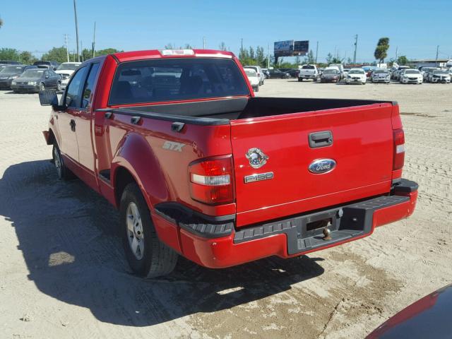 1FTRX02W26KD70531 - 2006 FORD F150 RED photo 3