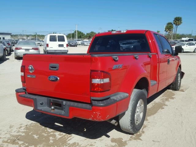 1FTRX02W26KD70531 - 2006 FORD F150 RED photo 4