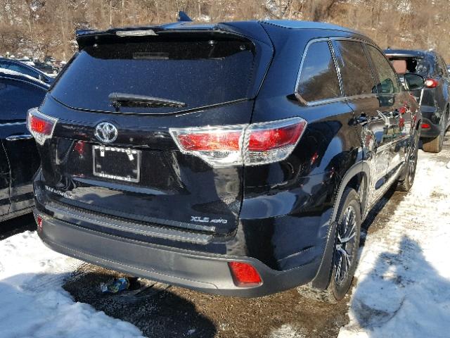 5TDJKRFH0GS305134 - 2016 TOYOTA HIGHLANDER BLACK photo 4