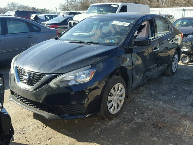 3N1AB7AP3HL711812 - 2017 NISSAN SENTRA S BLACK photo 2