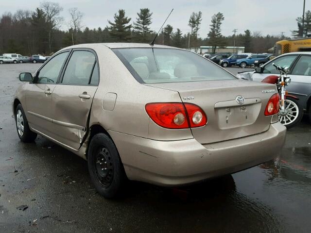 2T1BR32E05C340044 - 2005 TOYOTA COROLLA CE BEIGE photo 3