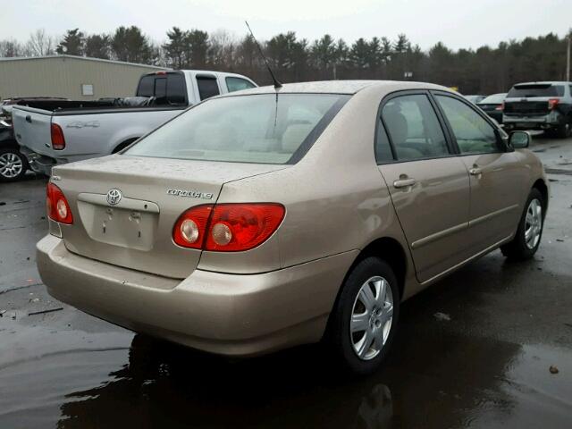 2T1BR32E05C340044 - 2005 TOYOTA COROLLA CE BEIGE photo 4