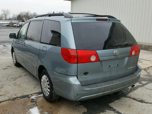 5TDZK23C58S160063 - 2008 TOYOTA SIENNA CE BLUE photo 3