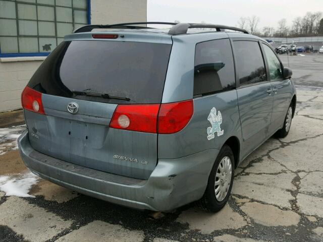 5TDZK23C58S160063 - 2008 TOYOTA SIENNA CE BLUE photo 4