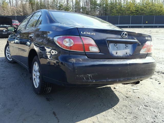 JTHBF30GX30094185 - 2003 LEXUS ES 300 BLUE photo 3