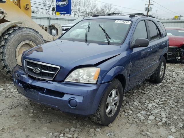 KNDJC733X65575129 - 2006 KIA SORENTO EX BLUE photo 2