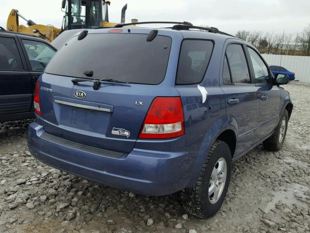 KNDJC733X65575129 - 2006 KIA SORENTO EX BLUE photo 4