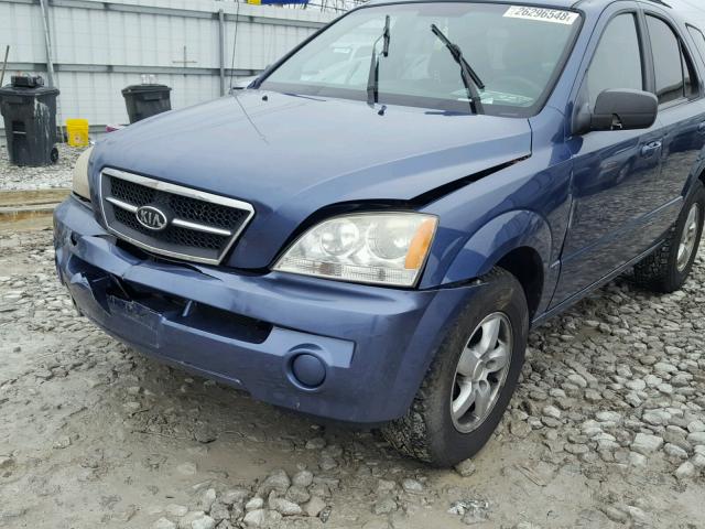 KNDJC733X65575129 - 2006 KIA SORENTO EX BLUE photo 9