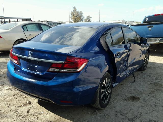 19XFB2F84EE085517 - 2014 HONDA CIVIC EX BLUE photo 4