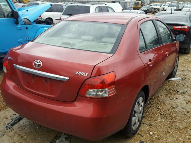 JTDBT923971017394 - 2007 TOYOTA YARIS RED photo 4