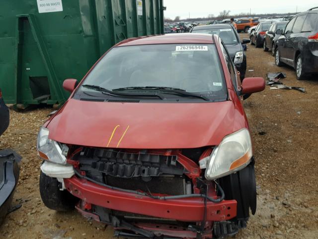 JTDBT923971017394 - 2007 TOYOTA YARIS RED photo 9