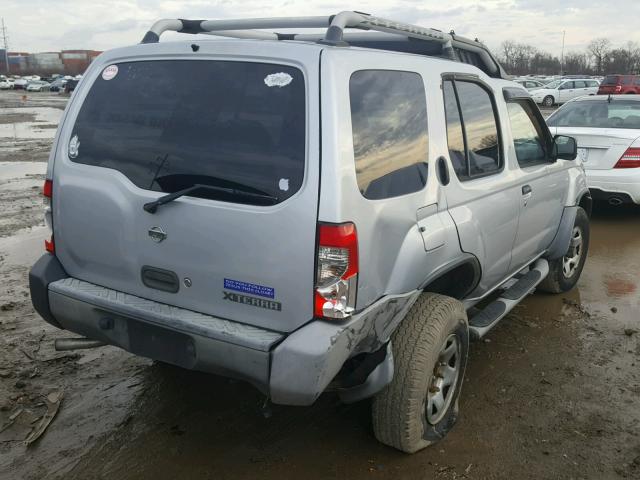 5N1ED28Y5YC601409 - 2000 NISSAN XTERRA XE SILVER photo 4