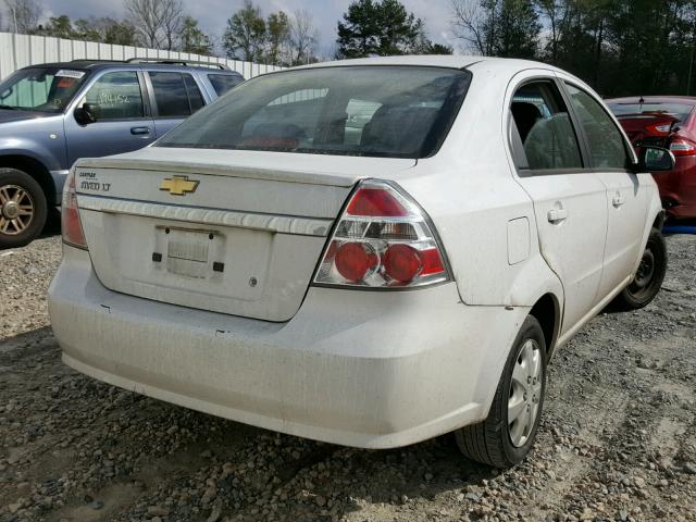 KL1TD5DE8BB237466 - 2011 CHEVROLET AVEO LS WHITE photo 4