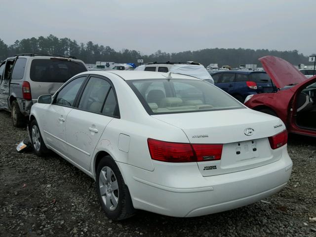 5NPET46C29H484274 - 2009 HYUNDAI SONATA GLS WHITE photo 3