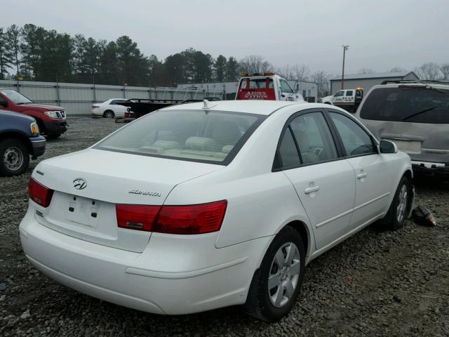 5NPET46C29H484274 - 2009 HYUNDAI SONATA GLS WHITE photo 4