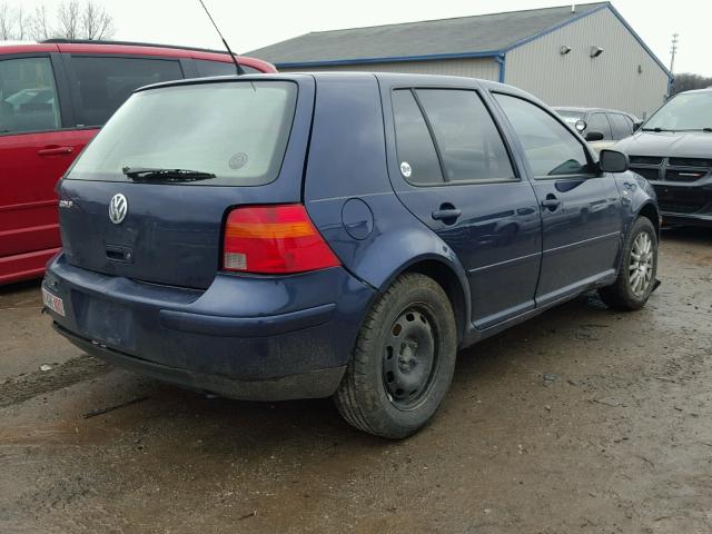 9BWGK61J434023111 - 2003 VOLKSWAGEN GOLF GLS BLUE photo 4