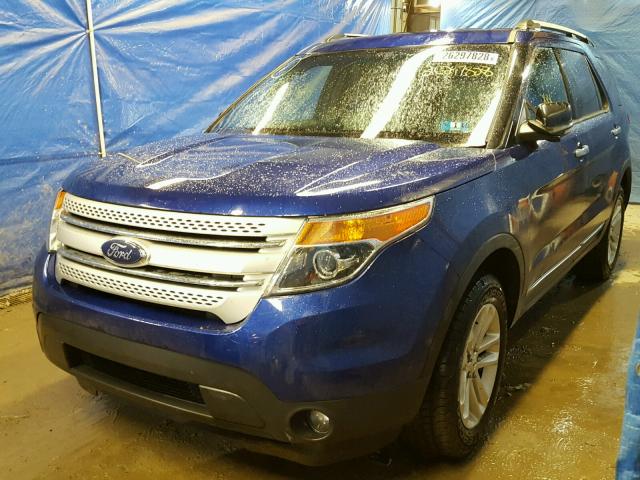 1FM5K8D89EGA73893 - 2014 FORD EXPLORER X BLUE photo 2