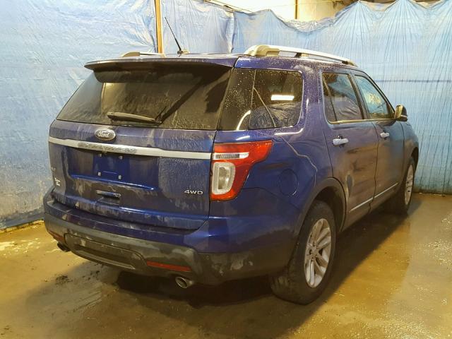 1FM5K8D89EGA73893 - 2014 FORD EXPLORER X BLUE photo 4