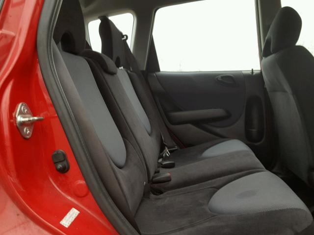 JHMGD38688S035011 - 2008 HONDA FIT SPORT RED photo 6