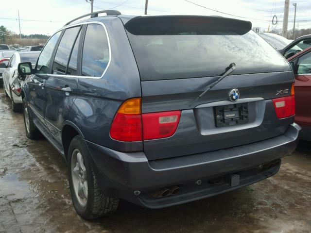 5UXFB33513LH49889 - 2003 BMW X5 4.4I GRAY photo 3