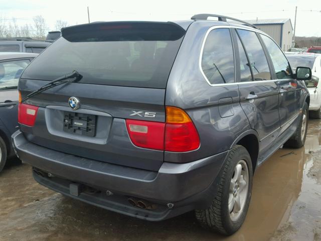 5UXFB33513LH49889 - 2003 BMW X5 4.4I GRAY photo 4