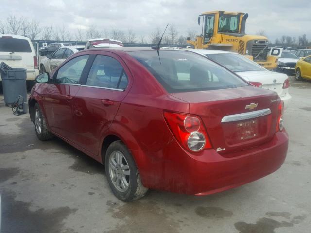 1G1JC5SH7E4241283 - 2014 CHEVROLET SONIC LT RED photo 3